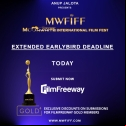 Anup Jalota Presents 4th MWFIFF 2021 - Extended Earlybird Deadline Ends TODAY!!! HURRY SUBMIT NOW!!!!