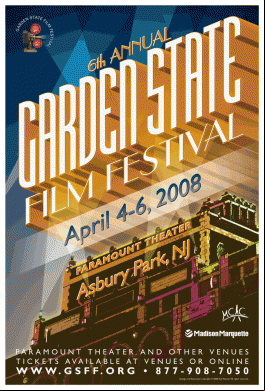 The sixth annual Garden State Film Festival Poster