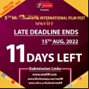 Anup Jalota Presents 5th Moonwhite Films International Film Fest - MWFIFF  LATE DEADLINE ENDS 15th AUGUST 2022 SO SUBMIT NOW!!!